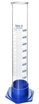 GLASS MEASURING CYLINDER WITH PLASTIC BASE