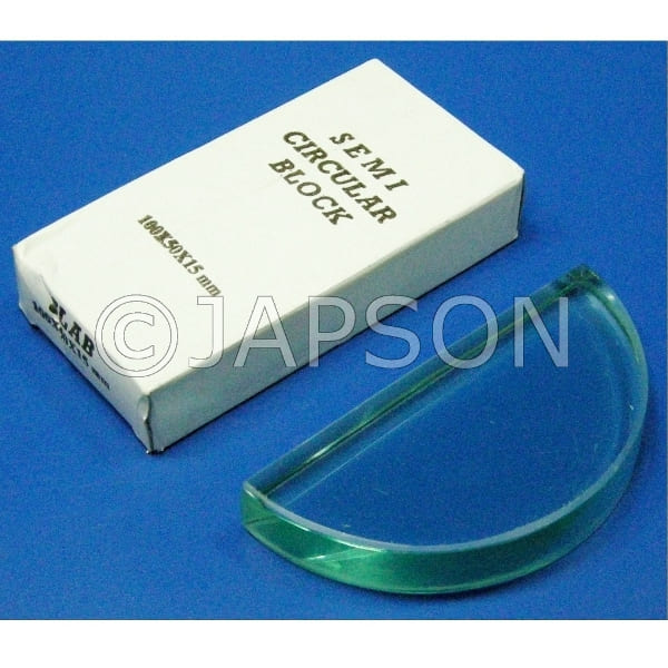 BLOCK, GLASS, SEMI-CIRCULAR