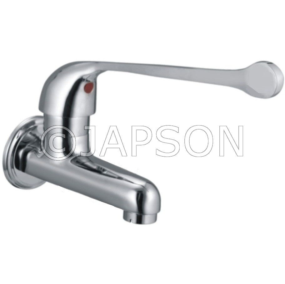 Elbow Action Bib Cock, Deluxe