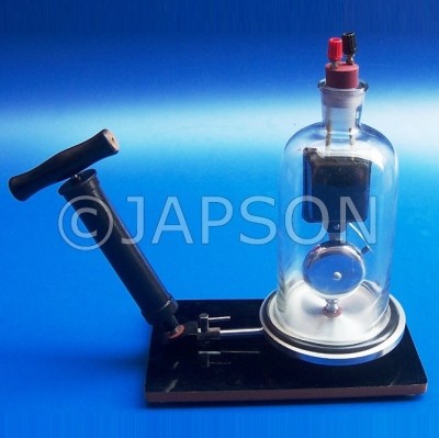Bell in Bell Jar with Plate & Vacuum Pump Plate