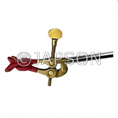 Retort Clamp, Four Finger, Brass with Dip Coating
